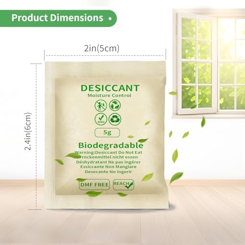 O2frepak 5G (200 Packets) Food Grade Moisture Absorber Montmorillonite Desiccant Packets for Storage, with Higher Moisture Absorption