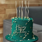 Happy Birthday Cake Topper | Customized Name Cake Decoration |Gold Mirror Acrylic Sign Decorations |Happy Birthday Cake Charm Supplies for Birthday Party Cake Dessert