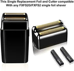 2 pack Professional Replacement Foil and Cutters for BaBylissPRO Barberology Double Foil Shaver, Compatible with BaBylissPRO Barberology FXFS2 Shaver，Black
