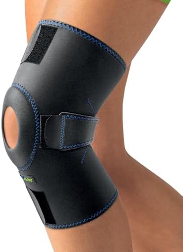 Actimove Sports Edition Knee Support Open Patella with COOLMAX AIR Technology – Sleeve for Pain Management – For Strains, Sprains & Swelling - Left/Right Wear – Black, Universal