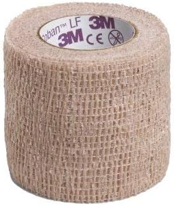 3M Coban Self-Adherent Wrap, Self Adherent Wrap Used to Secure Dressings and Other Devices, Compress or Protect Wound Sites and Immobilize Injuries, Tan, 2" x 5 yds, Each