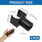 4 Pack Wheelchair Seat Rail Guide Replacement Fits 7/8 Inch Tubing, Steel Standard Wheelchairs and Transport Chairs Common Parts, Wheelchair Supplier, Detachable Arm Frame Seat Rail Guide, (Black)
