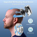 9D Head Shavers for Bald Men, 5-in-1 Electric Razor, Cordless Rechargeable Waterproof Wet/Dry Shaving Grooming Kit for Balder with Nose Trimmer, Massager, LED Smart Display, Gift for Husband Dad