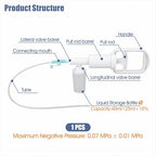 Handheld Suction Pump - Manual Suction Device with Disposable Tube for Home Care, First Aid Kits, Training
