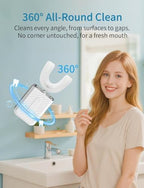 U-Shaped Electric Toothbrush, 48,000 VPM, 4 Modes, 60-Second Clean, IPX7 Waterproof, ultrasonic Toothbrush with Magnetic Contact Charging