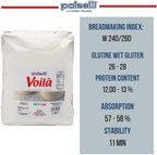 Voila, Table and Dusting Flour, Soft Wheat, Pizza, Baking, Pasta, Italy, Spolvero, All Natural, Non GMO, Not Bleached(5 kg) 11 lbs Polselli