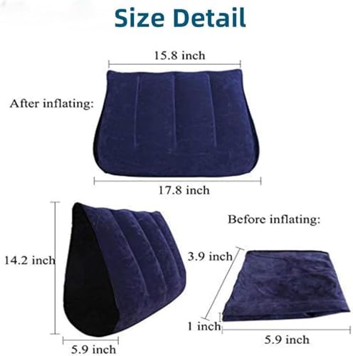 Newly Bed Pillow, Inflatable Pillow for Couples Soft Portable Positioning Triangle Sofa Pillow Body Positioners Cushion Sex Things for Couples Sweater CZ0506-ZT01
