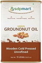 SDPMart Cold pressed virgin Groundnut oil/Peanut Oil - 5 Ltr | Chekku Oil