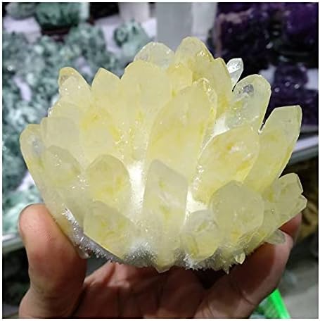 Health & Household Natural Beatiful Yellow Tibetan Quartz Crystal Cluster Specimen