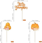 Rsstarxi 36 Pack Little Pumpkin Cupcake Toppers Baby Shower Decorations Birthday Cupcake Picks for Fall Party Cake Decorations Orange
