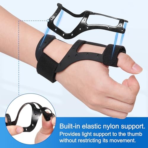 Velpeau Waterproof Thumb Brace for Arthritis Pain and Support, Semi-rigid Silicone Thumb Spica Splint Ideal for De Quervains Tenosynovitis, Tendonitis, One Size Fits Most, Can be Worn on Both Hands