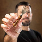 ZilberHaar Brush Cleaner - Beard and Hair Brush Cleaner Tool - Hand-Made Natural Hairbrush Cleaner Tool - 4.3 Inches Long and 1.9 Inches Wide at Rake End