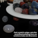 3.5lb Mixed Large Tumbled Crystal Stones Bulk,1″-1.3″, Approx 110 Pcs - Natural Assorted Polished Healing Crystals for Decoration, Healing, Rock Collecting, Cabbing, Wire Wrapping, Wicca & Reiki