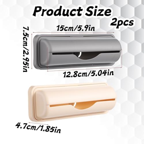 2 Pcs Trash Bag Dispenser, 5.9 x 2.95 x 1.85 inch Bin Liner Kit, Trash Bag Dispenser for Bottom of Can, Trash Can Liner Dispenser for Kitchen Bathroom Toilet Storage Organization