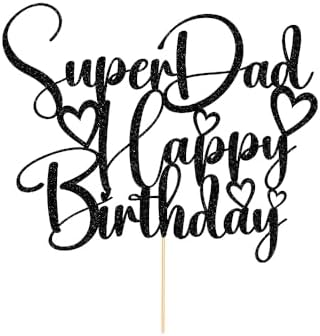 super dad Happy birthday Cake Topper, Fathers Day Party Decorations,Dad's birthday/World's Best Daddy Party Decorations Supplies(super-3)