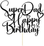 super dad Happy birthday Cake Topper, Fathers Day Party Decorations,Dad's birthday/World's Best Daddy Party Decorations Supplies(super-3)