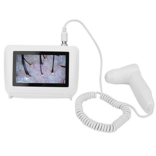 Skin Diagnosis Hair Analyzer, 5 Inch LCD Screen Digital Skin Detector Tester Hair Skin Analyzer Machine Skin Pigment Tester, and Hair Detection Hair Follicle Detector (US)