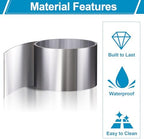 Vigorous 304 Stainless Steel Foil Roll, 2" x 10Ft Stainless Steel Sheet, Full Hard, 0.2mm Thick Stainless Steel Flashing for DIY, Arts & Crafts Project, Decoration, Protection, Kitchen and Bath