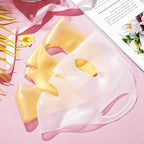 FRCOLOR Reusable Silicone Face Cover 3-Pack 10.6X6.7 Inch Anti-Wrinkle Moisturizing Sheet for Skin Care