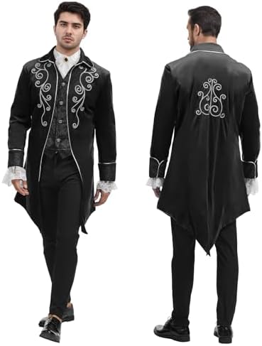 Men's Steampunk Gothic Medieval Vintage Jacket for Halloween