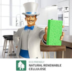 MR.SIGA Scrub Sponges, Non-Scratch Sponges for Dishes, Kitchen Sponge Dish Scrubber, 12 Pack