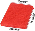 uxcell 3pcs Scouring Pad Non-Scratch Scouring Sponge Scrub Pads 6"x4" For Scouring Kitchen, Dishwashing, Red