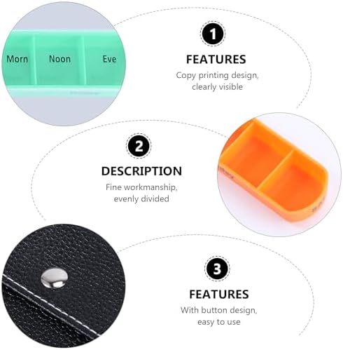 TOYANDONA 28-Grid Weekly Pill Organizer Box with Bag Portable Medicine Storage Case for Travel and Daily Use