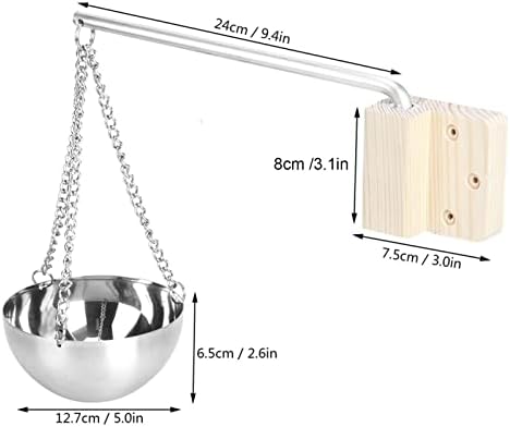 Fdit Sauna Bowl Stainless Steel Aromatherapy Oil Cup Sauna & SPA Essential Oil Holder Sauna Room Accessories 120 Ml
