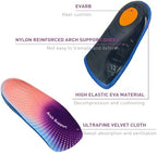 3/4 Orthotics Shoe Insoles for Men Women, High Arch Supports Shoe Inserts for Plantar Fasciitis, Flat Feet, Over-Pronationand Heel Pain (Men 6-7/Women 8-9)