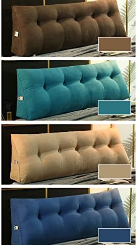 Reading Wedge Pillow Headboard Cushion Removable Triangle Waist Cushions, for Sofa Bed Office Chair Rest Pad, Microfiber Reading Pillows,E,100x50x20cm
