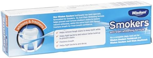 Wisdom Smokers Anti-Stain Whitening Toothpaste, 50ml