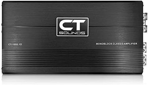 CT Sounds CT-1000.1D Compact Class D Car Audio Monoblock Amplifier, 1000 Watts RMS