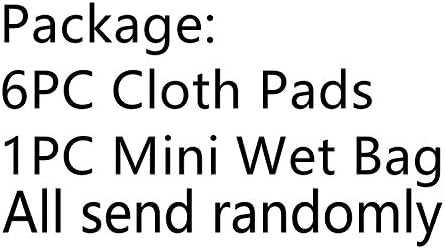 7pcs Pack Reusable Washable Cloth Incontinence Pads Including 6pcs Heavy Flow Bamboo Charcoal Reusable Menstrual Pads Cloth Mama Sanitary Pad + 1pc Mini Wet Bag