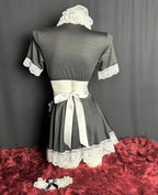JasmyGirls Maid Outfit Naughty Cosplay Lingerie Halloween French Maid Dress Sissy Apron