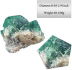 TUMBEELLUWA Natural Green Fluorite Crystal Cluster Geode Druzy Specimen Mineral Raw Stone for Healing, Witchcraft, Home Decor (50g-100g)