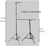 YJI Portable Collapsible IV Pole Stand, 4 Hook 3 Leg with Adjustable Height Display Stand Rack, Aluminum Alloy, 44 Lbs Load Capacity