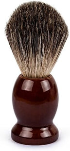 QSHAVE 100% Best Original Pure Badger Hair Shaving Brush Handmade. Real Wood Base. Perfect for Wet Shave, Safety Razor, Double Edge Razor