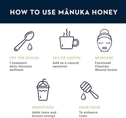 Manuka Health UMF 10+/MGO 263+ Manuka Honey (500g/17.6oz), Superfood, Authentic Raw Honey from New Zealand