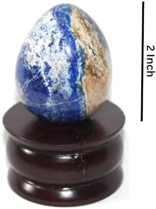 Jet Lapis Lazuli Egg 2 Inch – Natural Healing Crystal Stone for Meditation, Reiki, Chakra Balancing, Energy Cleansing, Spiritual Gifts & Home Decor