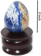 Jet Lapis Lazuli Egg 2 Inch – Natural Healing Crystal Stone for Meditation, Reiki, Chakra Balancing, Energy Cleansing, Spiritual Gifts & Home Decor