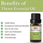 Thyme Essential Oil, USDA Certified Organic, 100% Pure Undiluted, Aromatherapy Oil for Diffuser, Hair & Skin Care