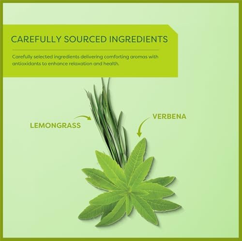 Wissotzky Lemongrass & Verbena Green Tea, 20 Tea Bags | Soothing Aroma | Antioxidant Rich | Refreshing Green Tea Bags