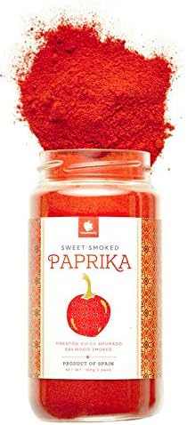 Gourmanity Sweet Smoked Paprika Powder, Premium Spanish Paprika Seasoning, Oak Wood Smoked for Adding Depth, Flavor and Color to Your Dishes, Kosher, Gluten Free, Pimenton Dulce Ahumado Gluten 5.64 oz