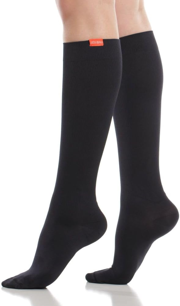 VIM & VIGR Moisture Wick Nylon 15-20 mmHg Graduated Compression Socks for Women & Men
