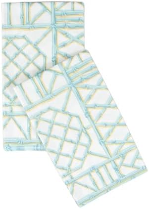 Caspari Bamboo Screen Robin's Egg Paper Linen Guest Towel Napkins - 12 Per Package
