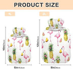 Flamingo Pineapple Hot Cold Water Bottle with Fleece Cover PVC Hot Water Bag 1 Liter