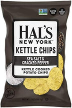Hal's New York Kettle Cooked Potato Chips, Sea Salt & Cracked Pepper, 2 Oz (Pack of 24)