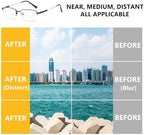 Glasses Far And Near, High Hardness Antiblue Progressive Far And Near Dual Use Glasses For Seniors