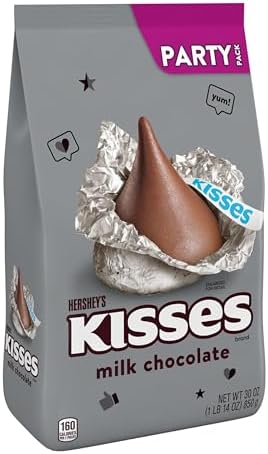 HERSHEY'S KISSES Milk Chocolate Candy Party Pack, 30 oz
