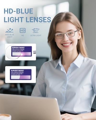 TERAISE Reading Glasses Men 4-Pack Ultralight Blue Light Reader Glasses Women with Spring Hings,Clear Vision&Anti Eyestrain